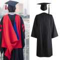 Miniatyrbilde 5 av 5: Naievear 1 sett eksamenskjole, hatt, dusk med glidelås, V-hals, løs, ensfarget 2023 videregående skole bachelor akademisk kjole studentutstyr White XL