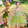Miniatyrbillede 1 af 5: Peter Pan Prinsessekjole Halloween 110cm