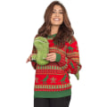 Miniatyrbilde 2 av 5: Unisex 3D T-rex Rød Og Grønn Genser Ugly Christmas Sweater Herre Dame Xmas Kostyme M Z M