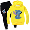 Pikkukuva 3 / 3: Lilo & Stitch Treeniasu 2 osaa Huppari Housut Asusteet Urheiluvaatteet Lapsille Keltainen V. Yellow 140cm