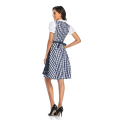 Miniatyrbild 4 av 5: Kvinnors Oktoberfest Beer Maid Costume Bavarian Traditional Dirndl Dress Denim Blue Check XL
