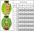 Unisex Christmas Grinchs Pullover Hoodie Novelty Sweatshirt Present B 3XL