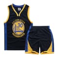 Stephen Curry No.30 BaskettrÃ¶ja Set Warriors Uniform fÃ¶r barn tonÃ¥ringar W Black Yl Black L (140-150CM)