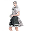 Pikkukuva 3 / 4: Nopea toimitus Naisten perinteinen Oktoberfest-asu Saksan olut Wench Dirndl -mekko ja esiliina Cosplay-asu Juhlamekko Xs-6xl Plus-koko M