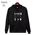Miniatyrbillede 1 af 10: BTS Hoodies Efterårstrøjer SORT black black XL