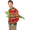 Pikkukuva 4 / 5: Unisex 3D T-rex Punainen Ja Vihreä Pusero Ruma Joulupaita Herra Nainen Xmas Asu M Z M