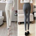 Miniatyrbilde 8 av 8: Vinter kvinners Thicken Lambwool Leggings Fleecefôret I light gray fleece extra large