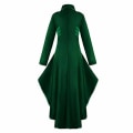 Pikkukuva 4 / 4: Retro naisten goottilainen steampunk-nappi korsetti puku takki keskiaikainen Jacke Green L