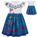 Pikkukuva 3 / 4: Tyttöjen Disney Encanto Mirabel -mekko juhliin, naamiaisiin ja cosplayhin Dress and Bags 8-9 Years