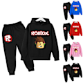 Pikkukuva 2 / 3: Pojat Tytöt Minecraft Roblox Huppareita Treenipuvut Topit+jogginghousut musta Z black 130cm
