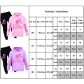 Miniatyrbilde 3 av 3: Barn Barbie Cosplay Plysj Hoodie Jakke Tegneserie Bukse Sett lilla T purple 150cm