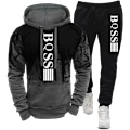 Pikkukuva 4 / 4: Miesten Hupparit Vaatteet Splash Ink Sweatshirt Puku Mies Treenihaalari Housut Set Uusi Huppari & Paita Urheilu Puku Set Punainen v Red M