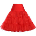 Pikkukuva 1 / 4: 50-luvun alushame Rockabilly-mekko Crinoline Tutu naisille Red M