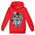 Minecraft Jumper Hoodie Sweatshirt med lång ärm Pullover Toppar röd ed-FA- ed ed 130 cm
