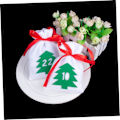 Pikkukuva 3 / 8: WJ 1Set 24 Styck Julgodispapper Flanellpåse Julgodispåse Julsnoddpåsar Adventskalender till julfavoritpåsar Väska hollow out 16X11CM