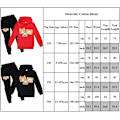 Miniatyrbild 3 av 3: Pojkar Flickor LANKYBOX Hoodies Träningsoveraller Toppar+Joggerbyxor Set V I black 140cm