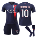 Miniatyrbild 1 av 2: Paris fotbollströja Set Barn Ungdom Vuxen Mbappe/Messi/Neymar T-shirt tröja No. 10 Z No. 10 20(110-120cm)