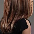 Miniatyrbild 4 av 7: Mode damer lång rak parting Ombre Peruk Party Peruk Brun
