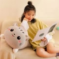 Miniatyrbilde 5 av 5: Lang plysj kattepute, grå squishy pute for å sove, lang katt Z