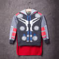 Barn Superhjälte Kostymer Vinter Hoodie Sweatshirt Kläder Thor Thor 100