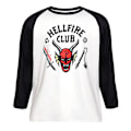 Pikkukuva 1 / 2: Aikuiset Stranger Things Kausi 4 Hellfire Club T-paita Toppar Puku I Three Quarter Sleeves Aldult XS