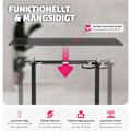 Miniatyrbild 3 av 11: tectake Höj-och sänkbart bordsstativ Idun, med handvev Svart