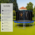 Miniatyrbild 2 av 10: tectake Studsmatta Jumpy med skyddsnät - 366 cm Blå