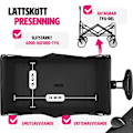 Miniatyrbild 8 av 11: tectake Hopfällbar skrinda Leon med bromsar, lastkapacitet 80kg Svart