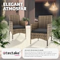 Miniatyrbild 4 av 9: tectake 2 trädgårdsstolar i rotting Royan Mörkgrå
