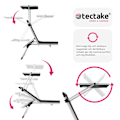 Miniatyrbild 4 av 11: tectake Solstol Aurelie aluminium, 6-faldigt justerbar Svart