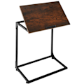 Miniatyrbild 9 av 11: tectake Sidobord med tippbar skiva Ruston 55x35x66,5cm Mörkbrun