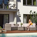 Miniatyrbild 11 av 11: tectake Loungeset Verona i konstrotting Svart