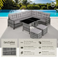 Miniatyrbild 2 av 10: tectake Loungeset Barletta i konstrotting grå