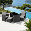 Miniatyrbild 11 av 11: tectake Loungegrupp i konstrotting Palermo grå