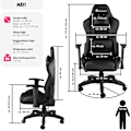 Miniatyrbild 6 av 11: tectake Premium Gamingstol Twink Svart