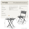 Miniatyrbild 6 av 11: tectake Cafegrupp Trevi i konstrotting grå