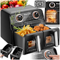 Miniatyrbild 1 av 11: tectake Airfryer Samurai, 2 kokkammare, 7 program, 2400W Svart