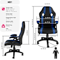 Miniatyrbild 6 av 10: tectake Gamingstol Goodman Blå