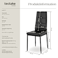 Miniatyrbild 6 av 8: tectake Set matstolar Julien -  Uppsättning om 4 Svart