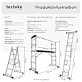 Miniatyrbild 7 av 11: tectake Byggställning - Universalstege Silver