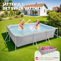 Miniatyrbild 8 av 9: tectake Pool fyrkantig 300 x 207 x 70 cm grå