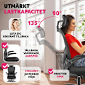 Miniatyrbild 3 av 11: tectake Skrivbordsstol Arges, ergonomisk med justerbart nackstöd Svart