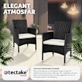 Miniatyrbild 4 av 9: tectake 2 trädgårdsstolar i rotting Royan Beige