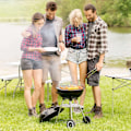 Miniatyrbild 3 av 7: tectake Klotgrill 41,5 cm diameter, galvaniserad med hjul Svart
