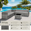 Miniatyrbild 2 av 11: tectake Loungeset Verona i konstrotting grå