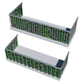 Miniatyrbild 4 av 4: tectake Balkongskydd med metallförstärkta öglor, version 1 -  90 cm Grön