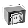 Miniatyrbild 6 av 6: tectake Elektroniskt kassaskåp + nyckel modell 2 Svart