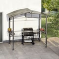 Miniatyrbild 11 av 11: tectake Grillpaviljong  Asado 2,4x1,5x2,34m grå