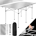 Miniatyrbild 1 av 10: tectake Campingbord i aluminium, hopfällbart 140 x 70 x 70cm grå