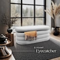 Miniatyrbild 7 av 11: tectake Sittbänk med generöst förvaringsutrymme Altu Grå sammetslook